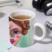 Kaffe Mugg (Whimsical Woman - 01)