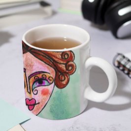 Kaffe Mugg (Whimsical Woman - 01)