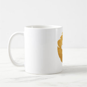 Kaffe mugg Yada Yahowah-design med gyllene lejona