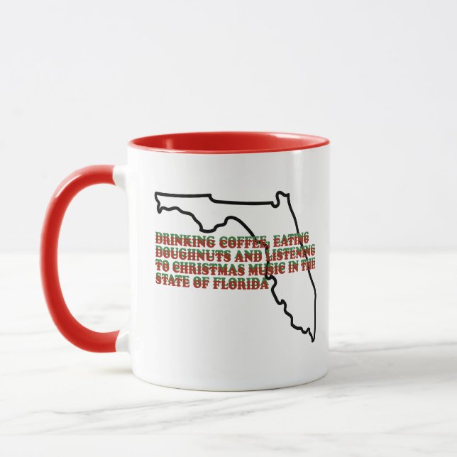 Kaffe, Munkar och Julmusik i Florida  Mugg (Vänster)
