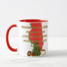 Kaffe, Munkar och Julmusik i Illinois Mugg