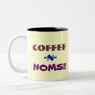 Kaffe N Noms: Tillfoga din egna bild Två-Tonad Mugg