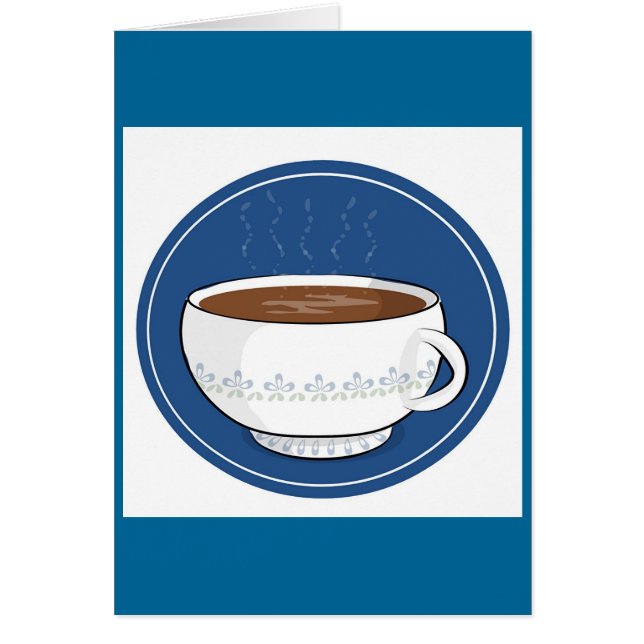 Kaffe någon? hälsningskort (Framsidan)