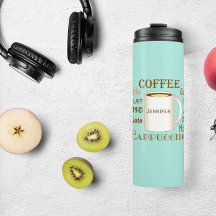 Kaffe Namn Aqua Personlig Thermal Tumbler
