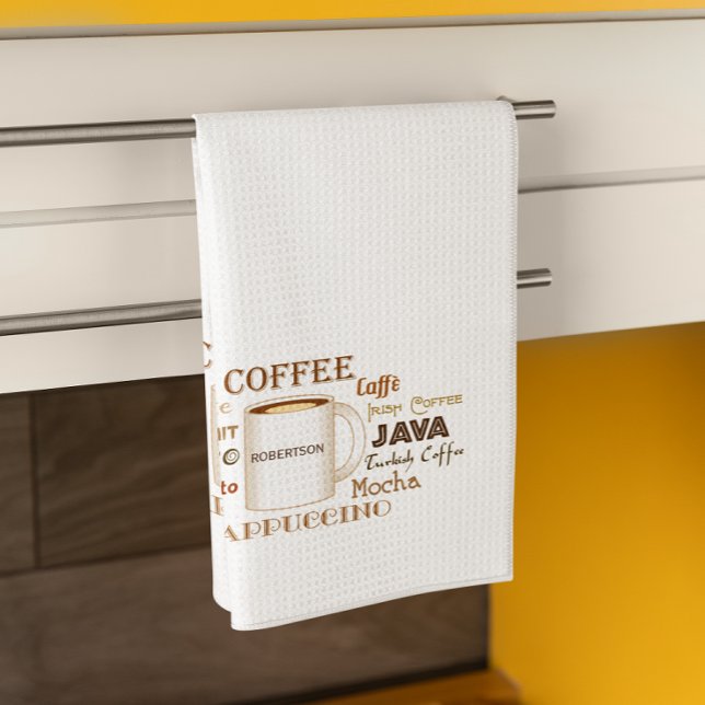 Kaffe Namn Personlig Kitchen Towel Kökshandduk (Skapare uppladdad)