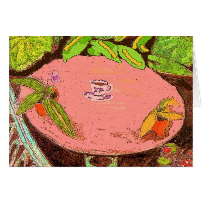 Kaffe New Orleans Hälsningskort (Framsidan Horizontal)