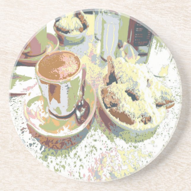 Kaffe New Orleans Underlägg Sandsten (Framsidan)