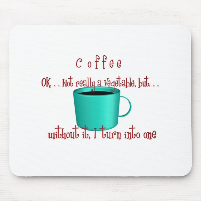 Kaffe. .not en grönsak musmatta (Framsidan)
