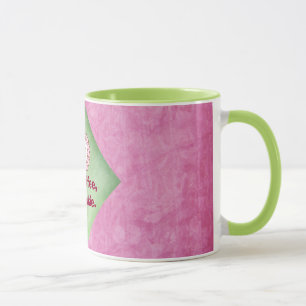 Kaffe nr Talkie i Rosa och Grönt Mugg