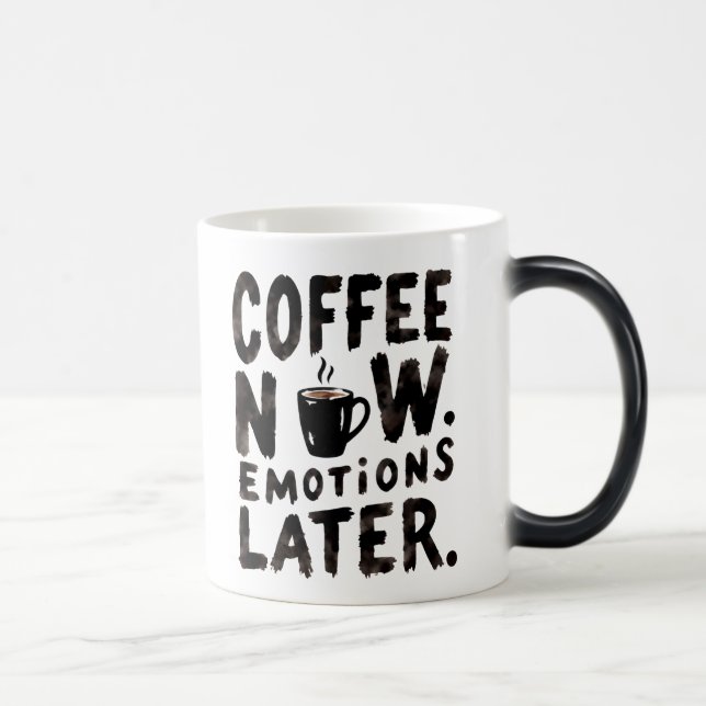 Kaffe Nu Känslor Sen kaffemug Magisk Mugg (Höger)