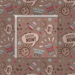 Kaffe nu Mocha Mönster Tyg