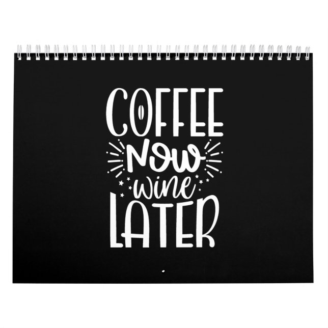 kaffe nu vin senare kalender (Omslag)