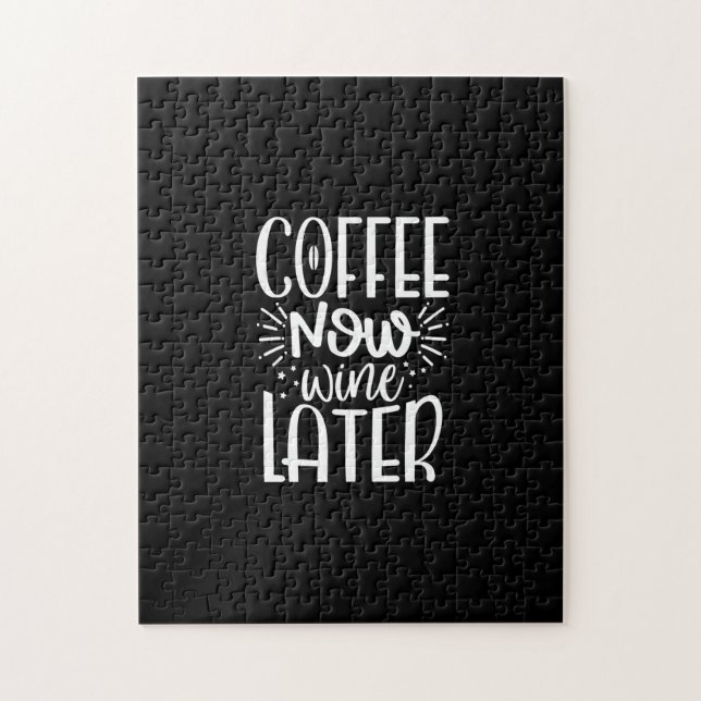 kaffe nu vin senare pussel (Vertikal)