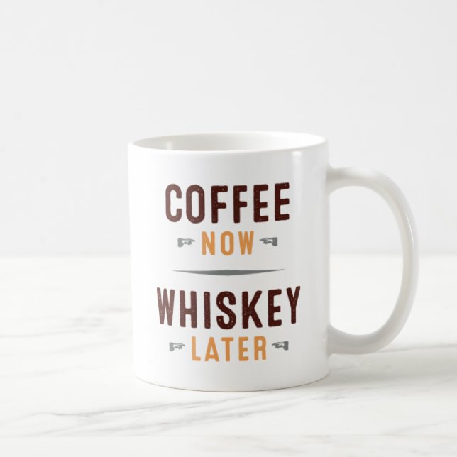 Kaffe nu. Whiskey senare Kaffemugg (Höger)