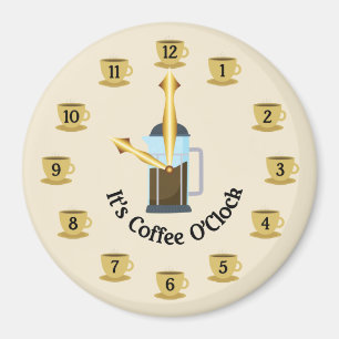 Kaffe-o-klocka Magnet