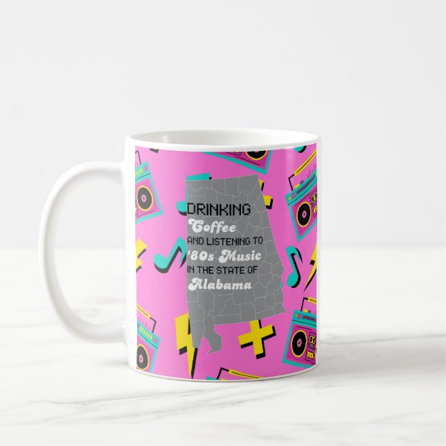 Kaffe och '80-talsmusik i Alabama  Kaffemugg (Vänster)