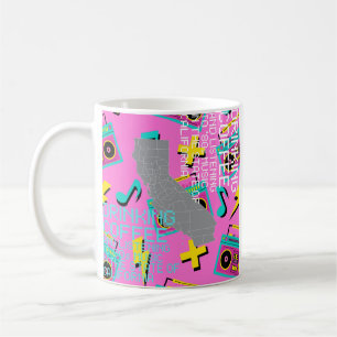 Kaffe och '80-talsmusik i Kalifornien Kaffemugg