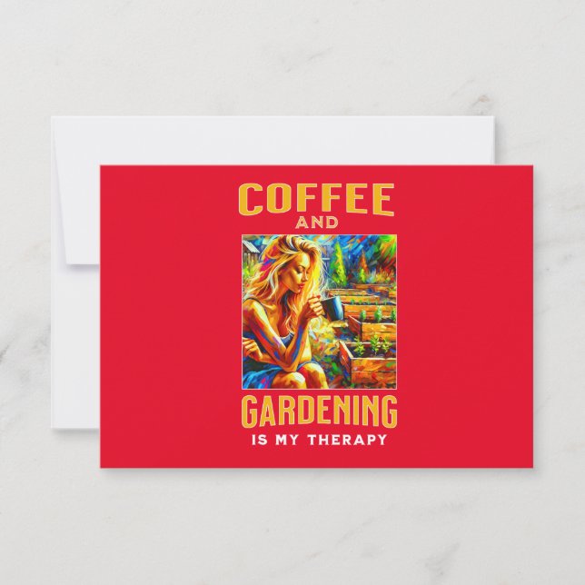 Kaffe och  är min terapi inbjudningar (Framsida)
