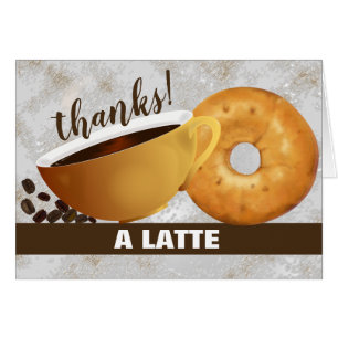 Kaffe och Bagel-Tack OBS Kort
