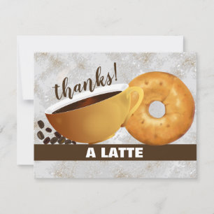 Kaffe och Bagel   TACKKORT Kort