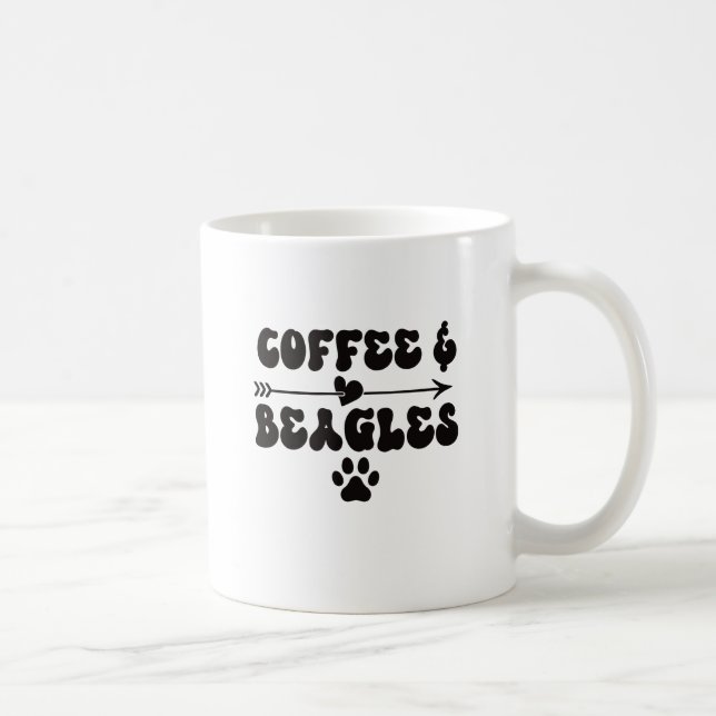 Kaffe och beagles-kaffe Mugg (Höger)