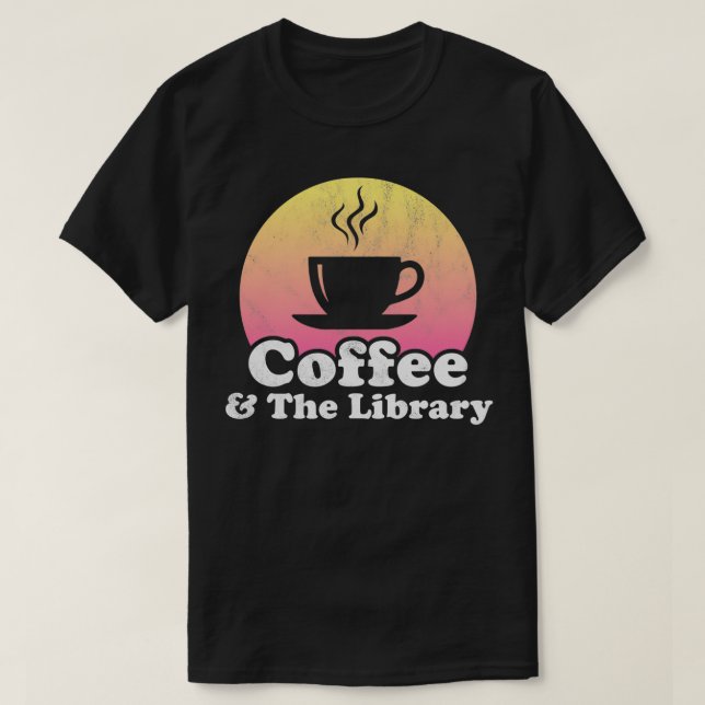 Kaffe och Bibliotek T Shirt (Design framsida)