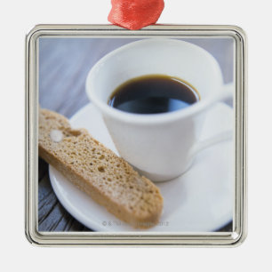 Kaffe och Biscotti Julgransprydnad Metall