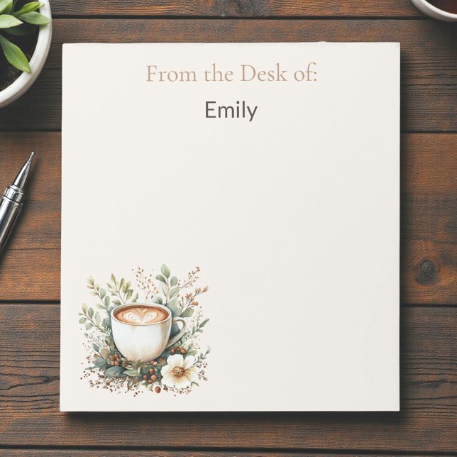 Kaffe och Blommor Anteckningsblock (Skapare uppladdad)