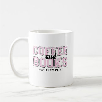 Kaffe och böcker - Drick och läs sedan - Bokälskar Kaffemugg