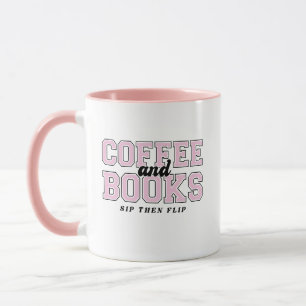 Kaffe och böcker - Drick och läs sedan - Bokälskar Mugg
