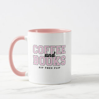 Kaffe och böcker - Drick och läs sedan - Bokälskar Mugg