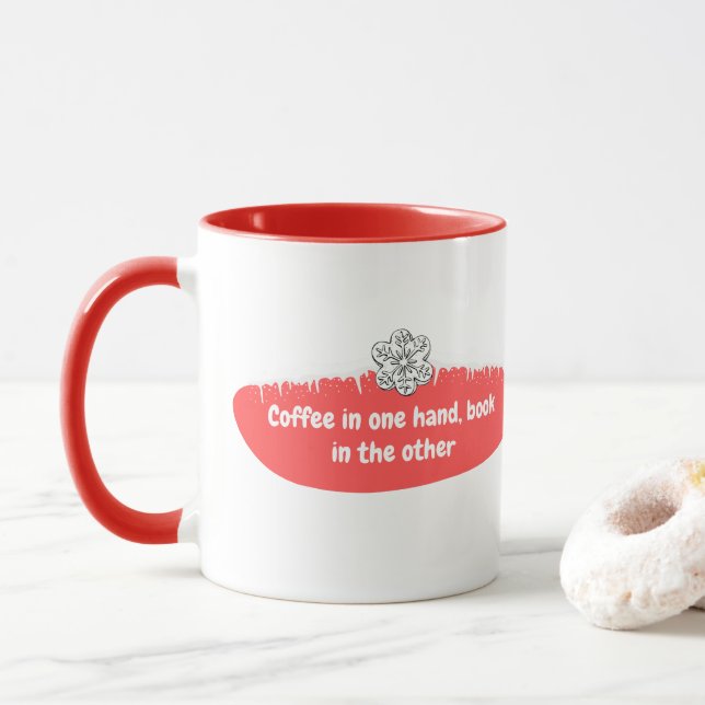 Kaffe och Bok Mugg (Med munk)
