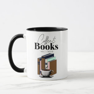 Kaffe och Bokar är allt jag behöver Vintage Mugg