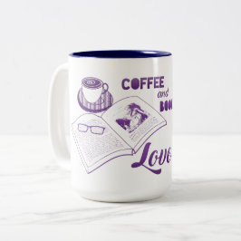 Kaffe och Bokar Kärlek-läsning Anpassningsbar Mugg