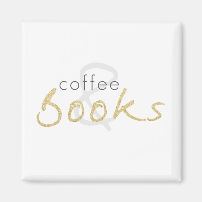 Kaffe och Bokar Magnet (Framsidan)