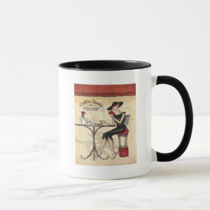 Kaffe och bokar mugg