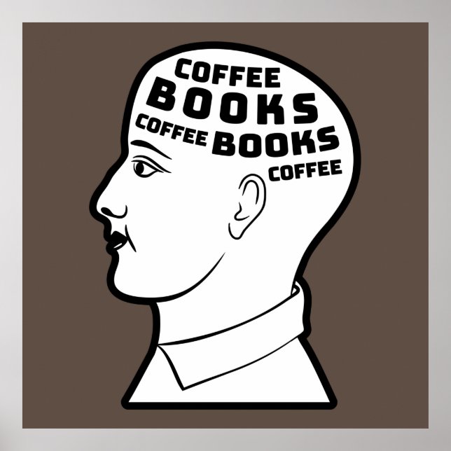 Kaffe och Bokar Poster (Framsidan)