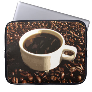 Kaffe och bönor laptop sleeve