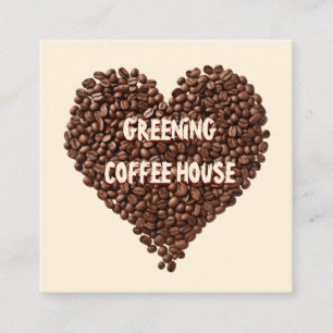 Kaffe- och bonuskort fyrkantigt visitkort