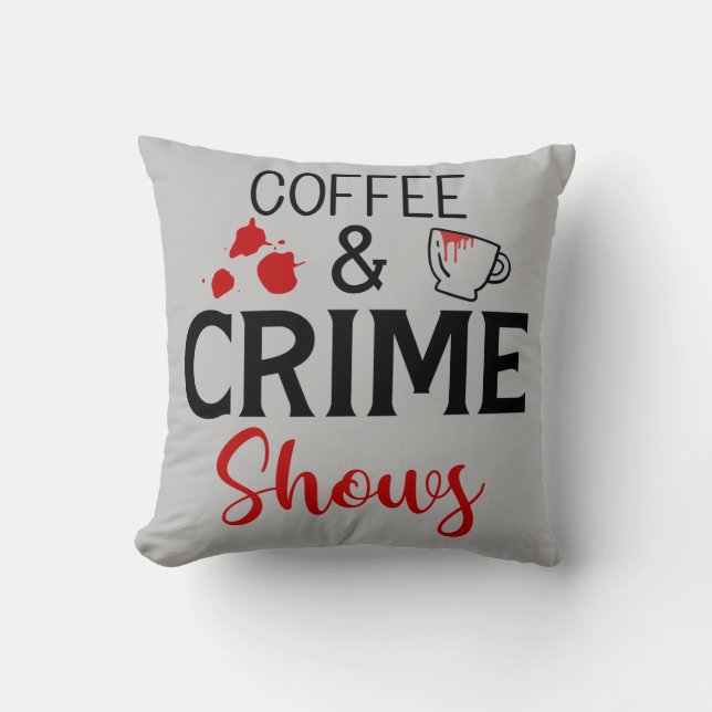 Kaffe- och brottsbildskärmar kudde (Framsida)