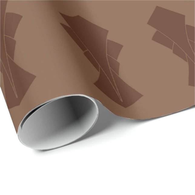 Kaffe och Brown Fantail Presentpapper (Rullad Hörn)