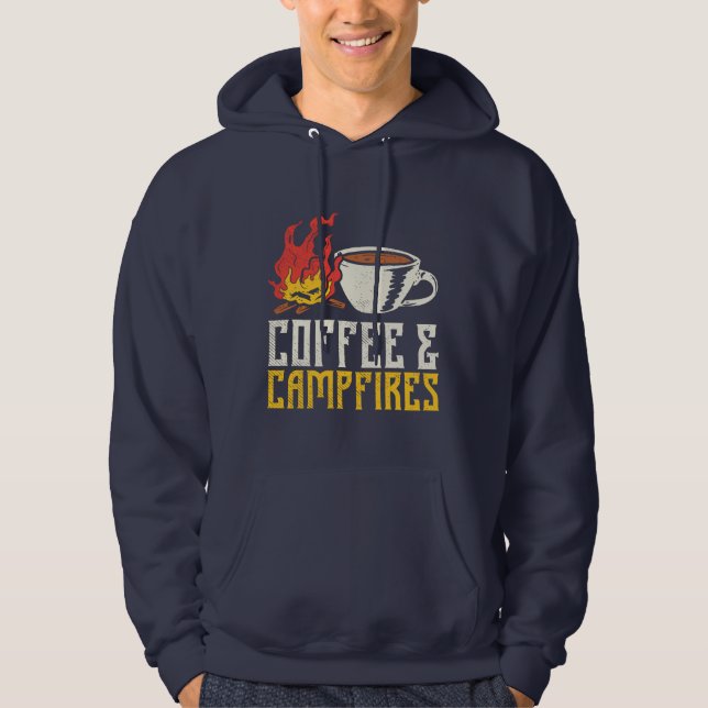 Kaffe- och Camping Äventyr Hoodie (Framsida)