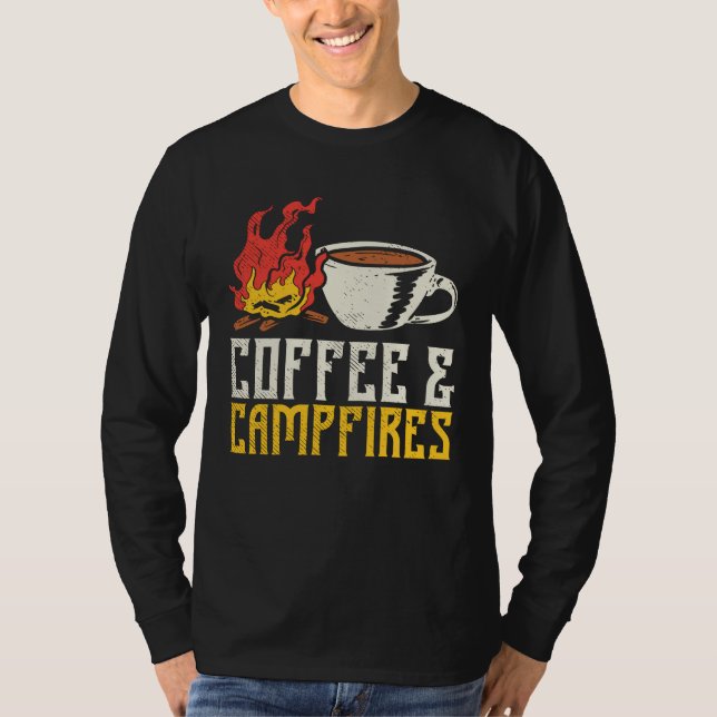 Kaffe- och campingfamiljens kampanjvaccinering t shirt (Framsida)