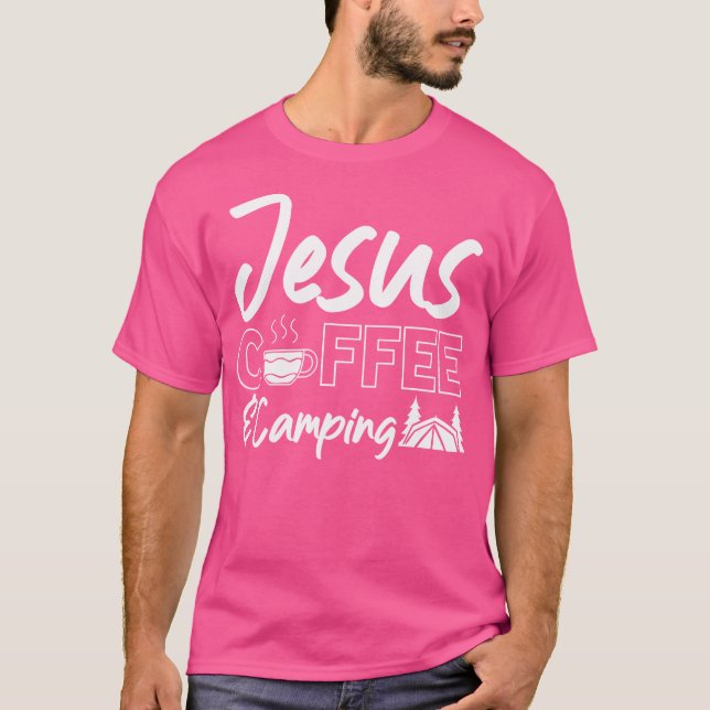 Kaffe- och campinglägerläger t shirt (Framsida)