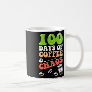 Kaffe- och chaosdagar 100 dagars skollärare kaffemugg