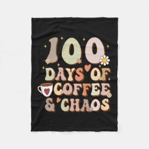 Kaffe- och chaosdagar 100-dagars skolturer fleecefilt