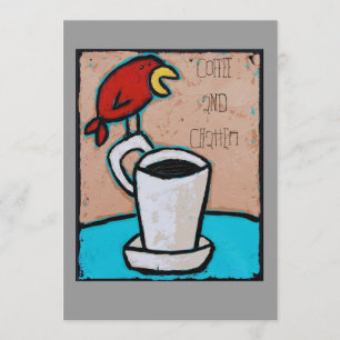 Kaffe- och chattinbjudan inbjudningar