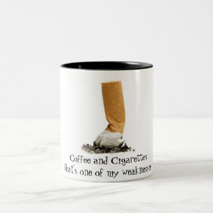 Kaffe och cigaretter Två-Tonad mugg