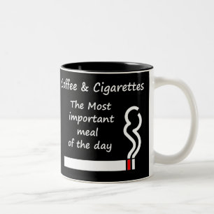 Kaffe och cigarettmugg Två-Tonad mugg
