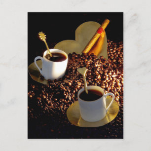 Kaffe och cigarr vykort